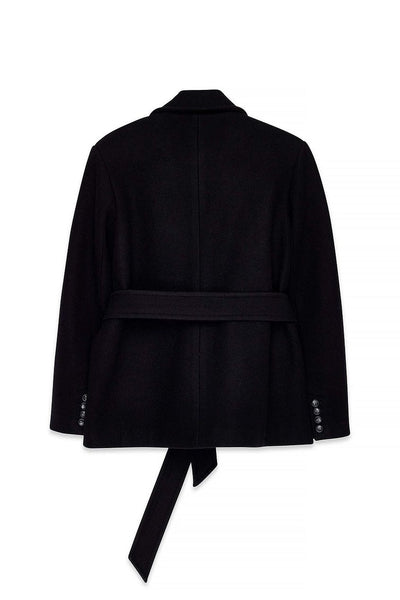 Oversized Wool Blend Short Coat