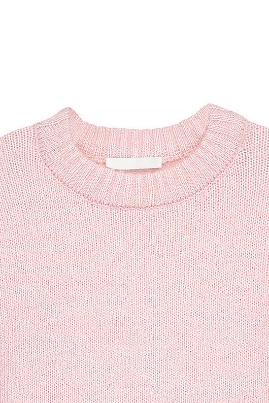 Round Neck Wool Blend Knitted Sweater