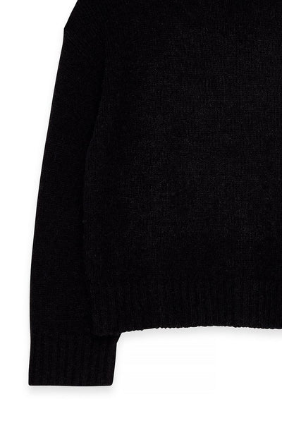Round Neck Wool Blend Knitted Sweater