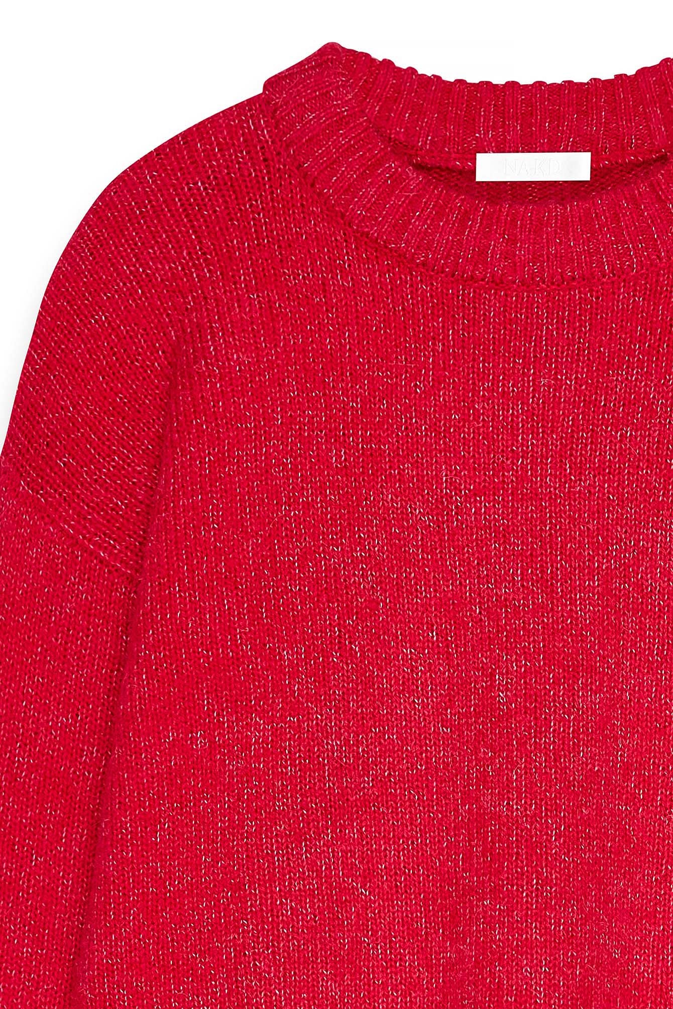 Round Neck Wool Blend Knitted Sweater