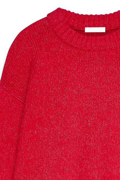 Round Neck Wool Blend Knitted Sweater