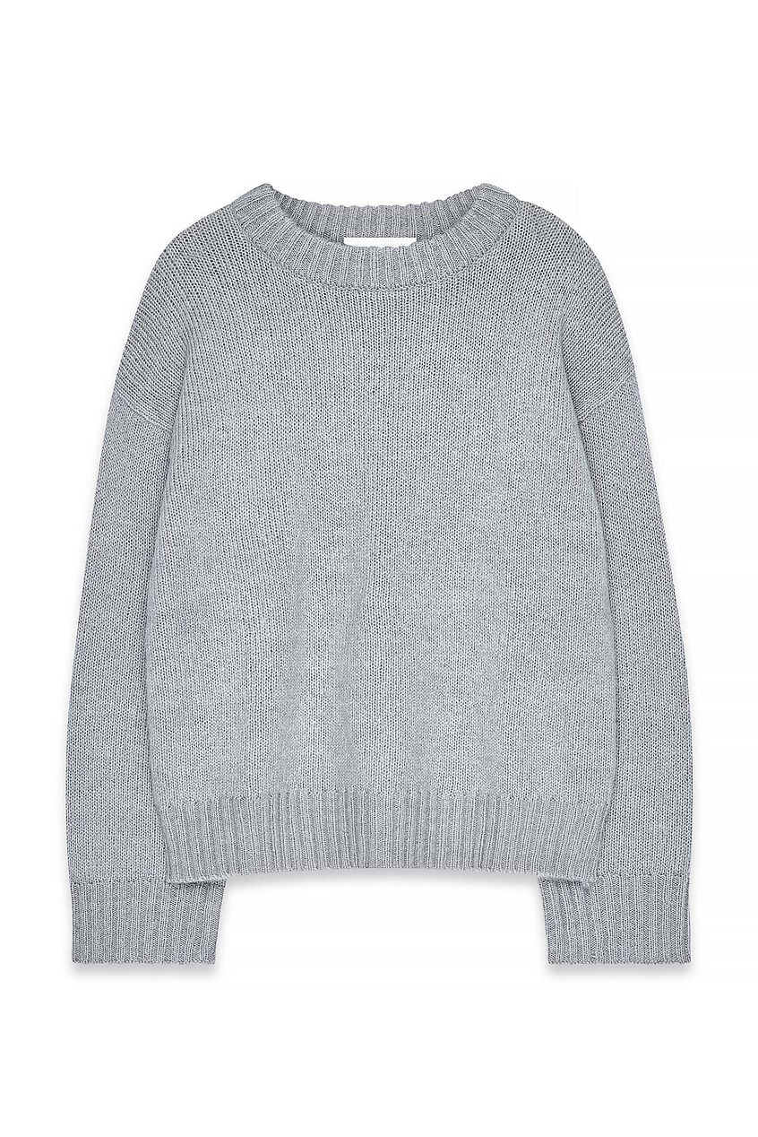 Round Neck Wool Blend Knitted Sweater
