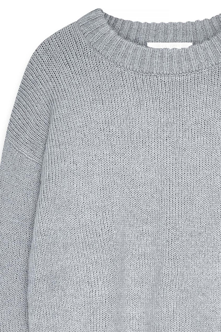 Round Neck Wool Blend Knitted Sweater