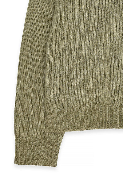 Round Neck Wool Blend Knitted Sweater