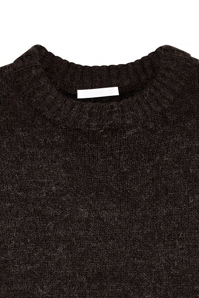 Round Neck Wool Blend Knitted Sweater