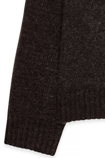 Round Neck Wool Blend Knitted Sweater