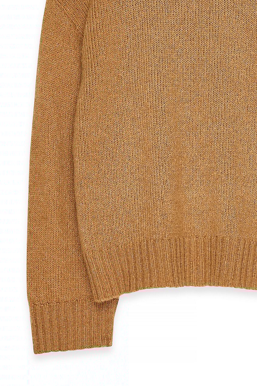 Round Neck Wool Blend Knitted Sweater