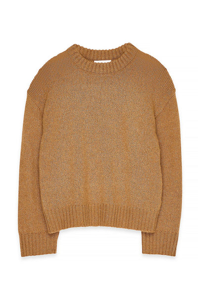 Round Neck Wool Blend Knitted Sweater