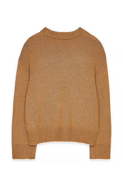 Round Neck Wool Blend Knitted Sweater