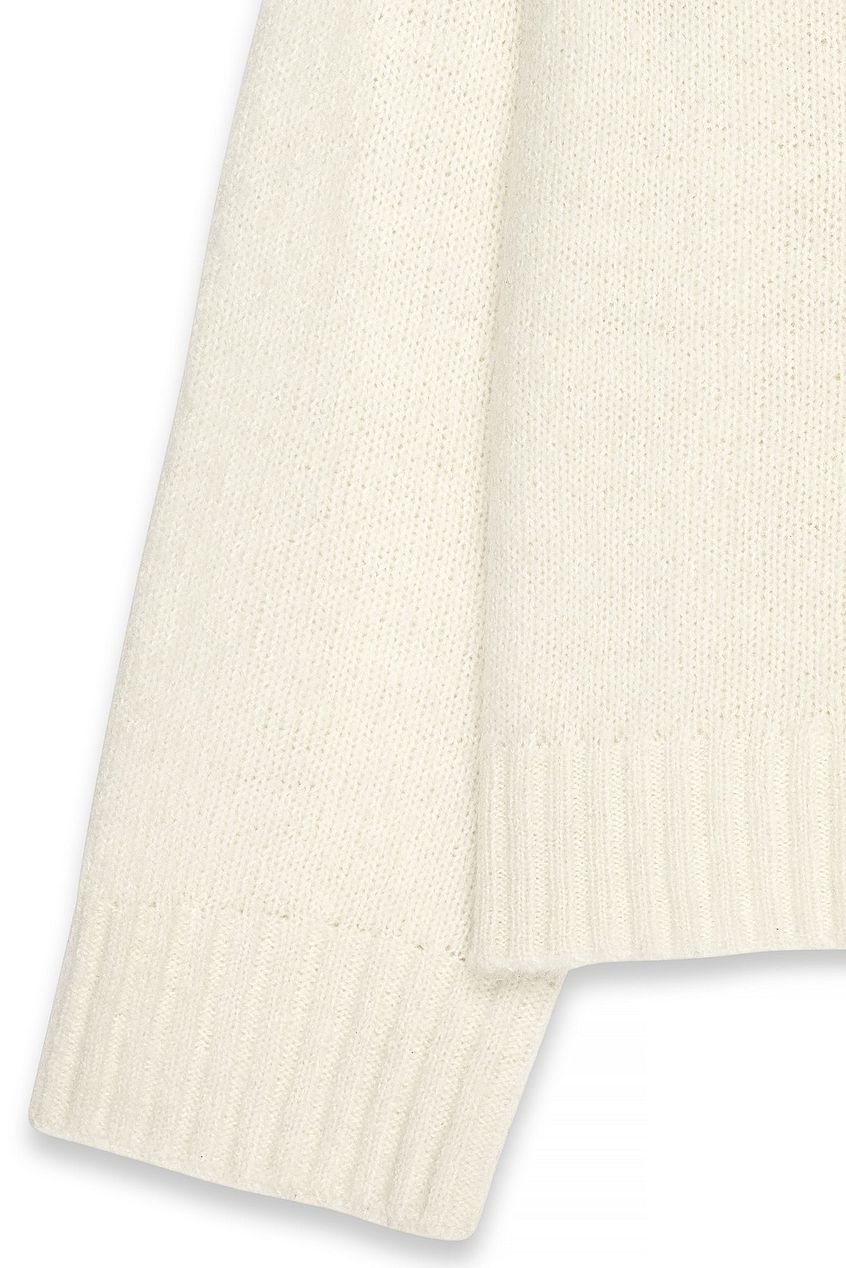 Round Neck Wool Blend Knitted Sweater