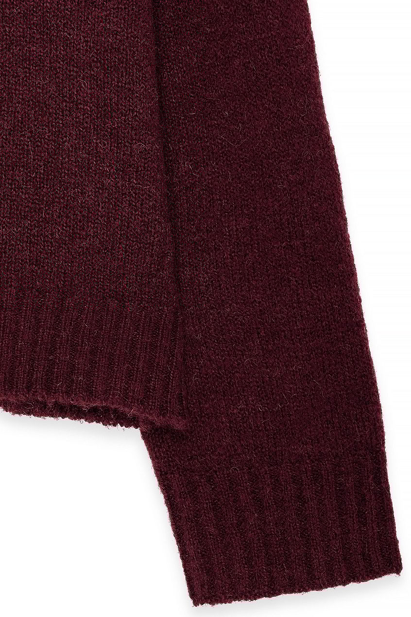 Round Neck Wool Blend Knitted Sweater