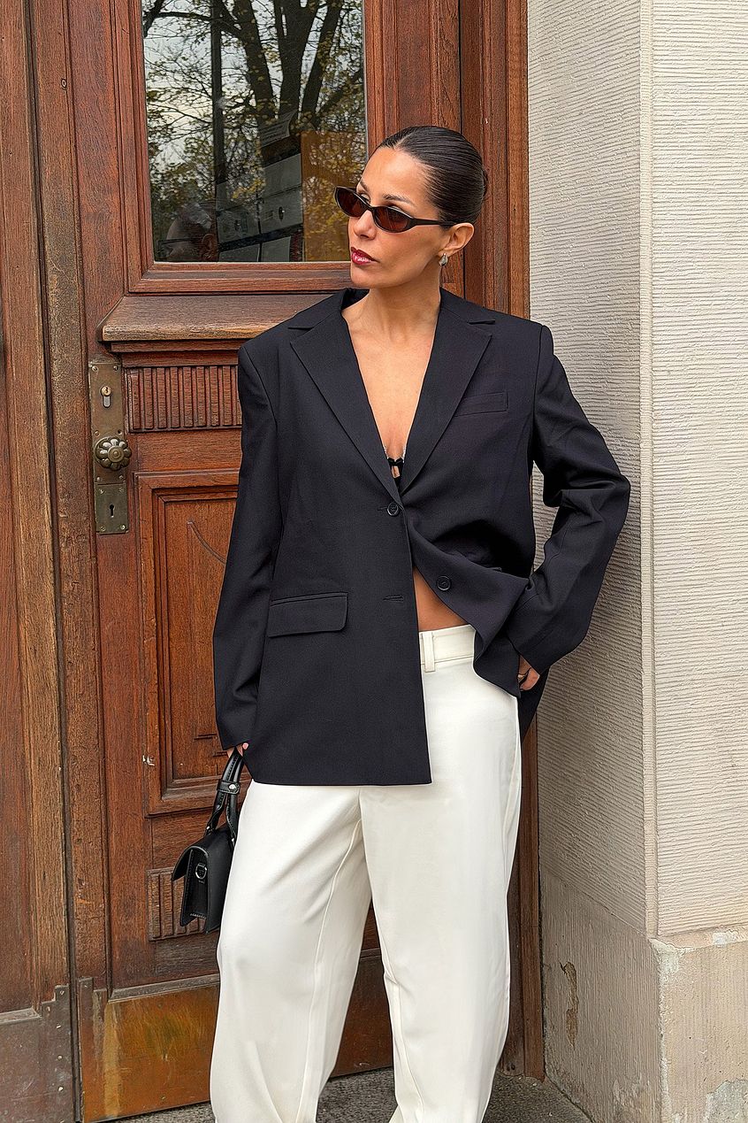 Oversized Open Back Blazer