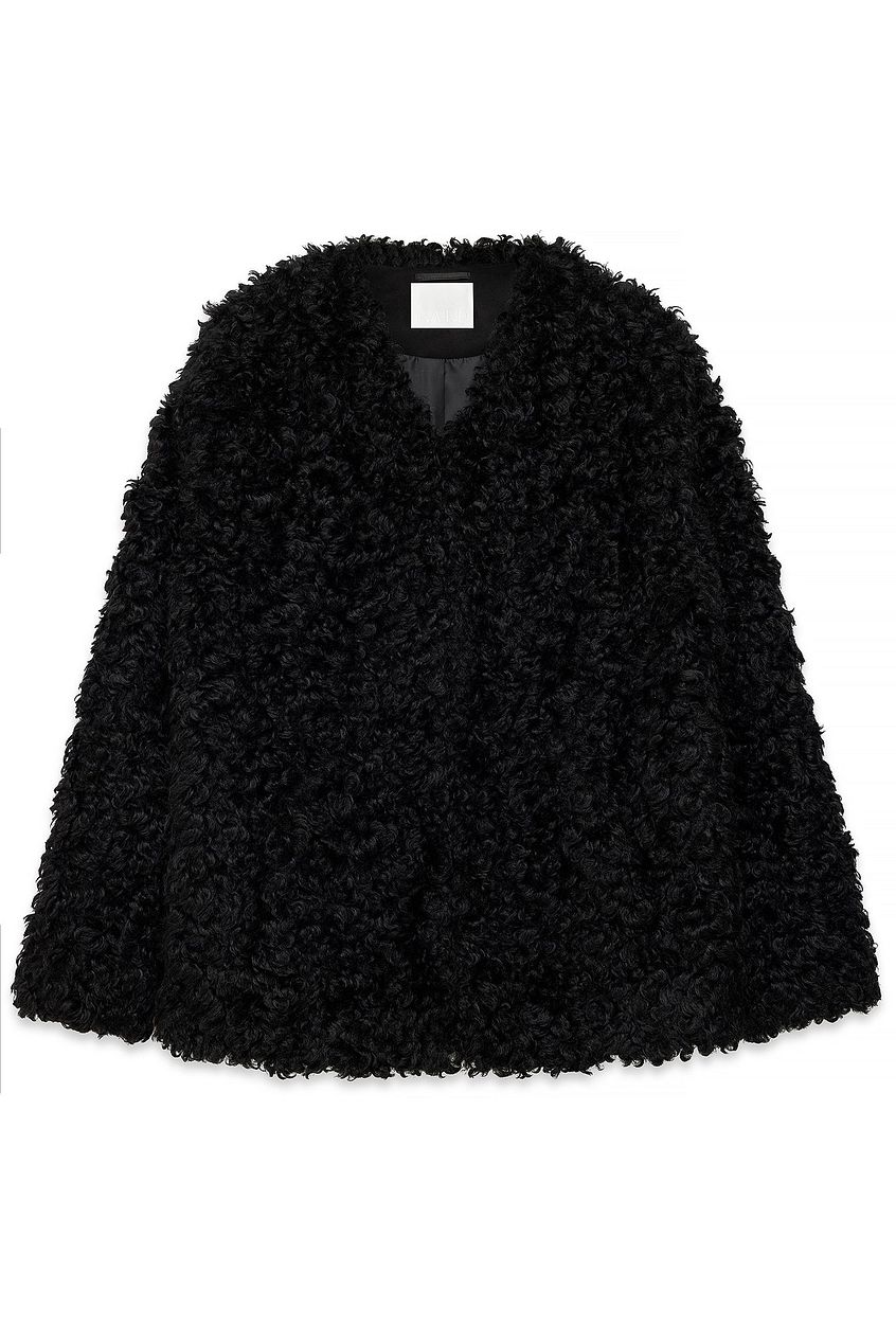 Scarf Detail Teddy Coat