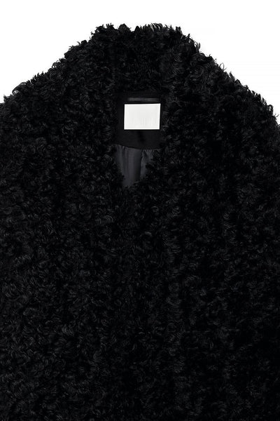 Scarf Detail Teddy Coat