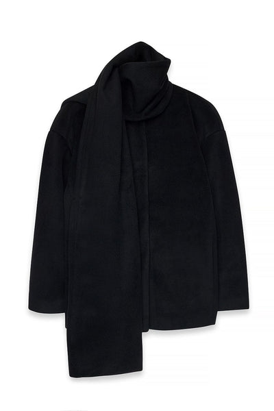 Short Scarf Detailed Coat