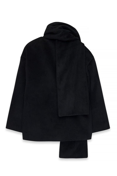 Short Scarf Detailed Coat
