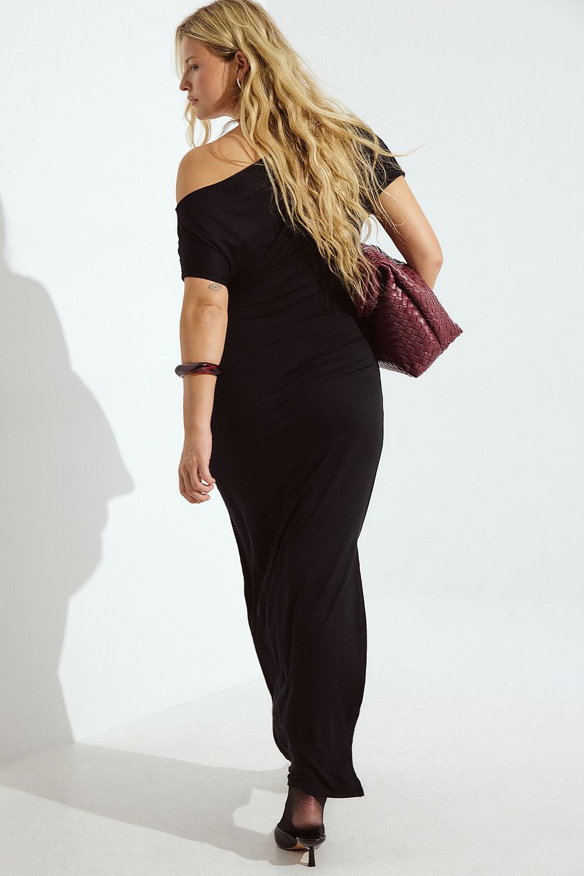 Soft Line Draped Maxi Dress