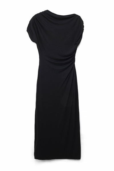 Soft Line Draped Maxi Dress
