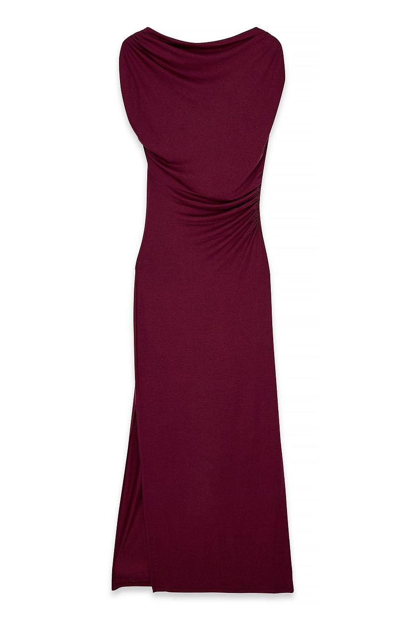 Soft Line Draped Maxi Dress