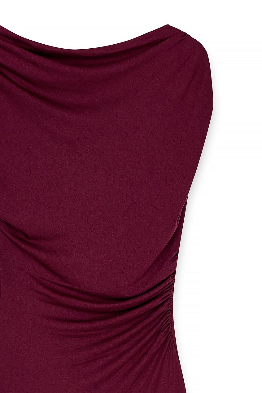 Soft Line Draped Maxi Dress