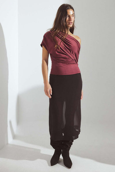 Soft Line Draped Top