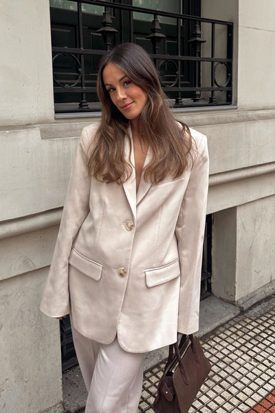 Oversized Twill Blazer