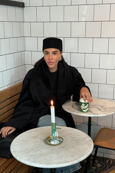 Short Scarf Detailed Coat