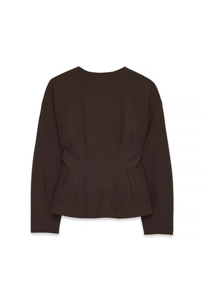 Tailored Fitted Button Front Blouse