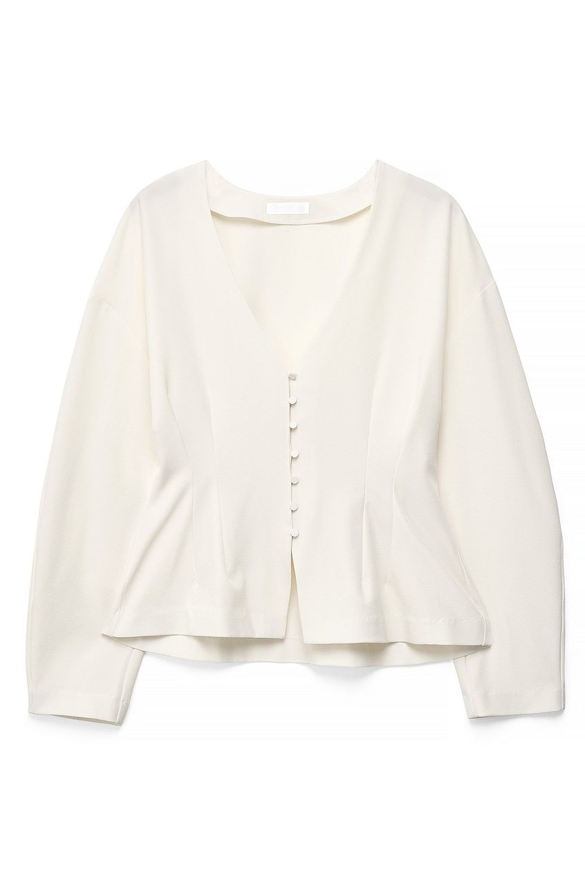 Tailored Fitted Button Front Blouse