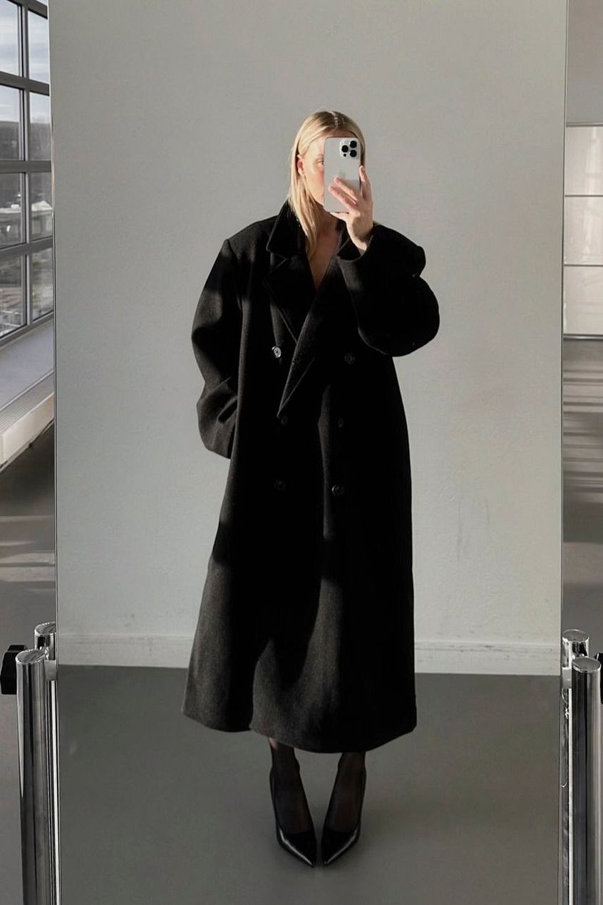 Wool Blend Oversized Coat