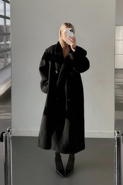 Wool Blend Oversized Coat