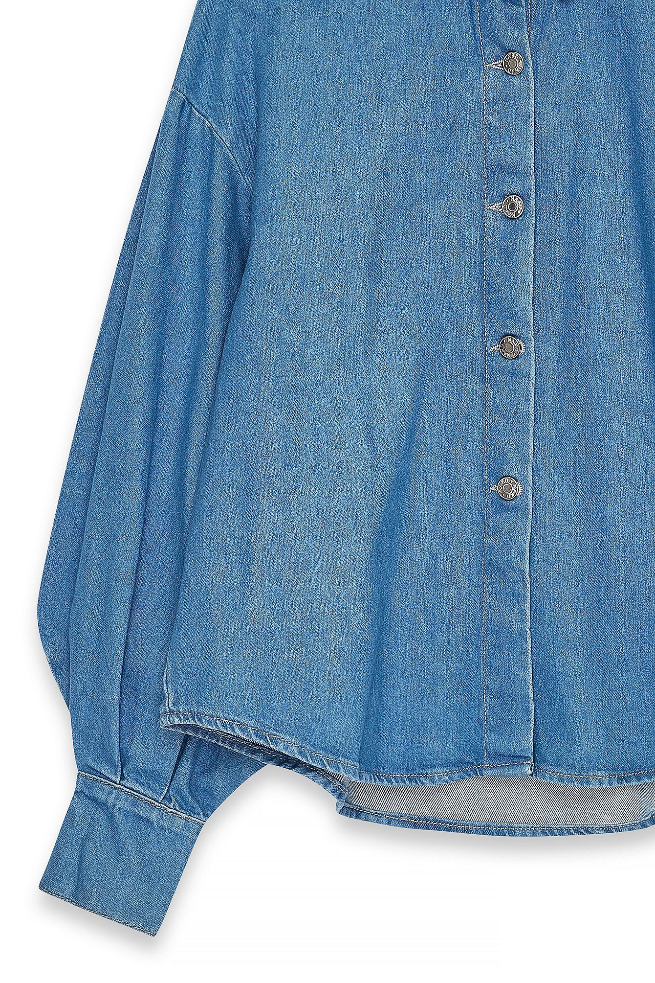 Wide Sleeve Denim Shirt
