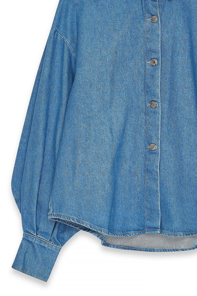 Wide Sleeve Denim Shirt