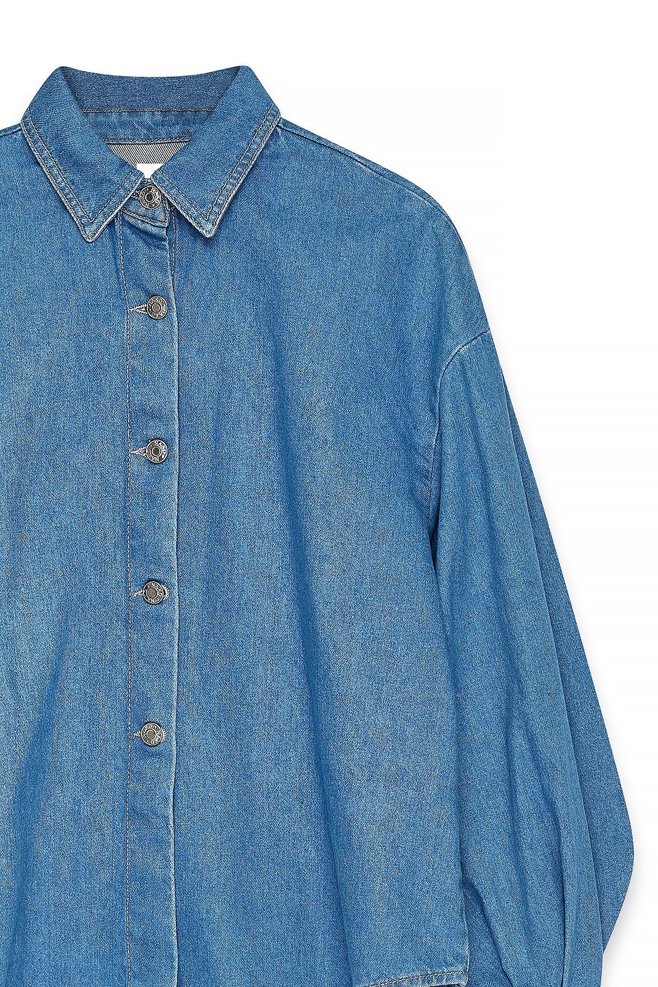 Wide Sleeve Denim Shirt