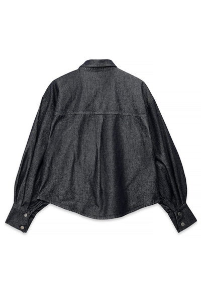 Wide Sleeve Denim Shirt
