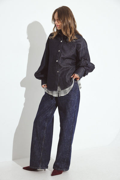 Wide Sleeve Denim Shirt