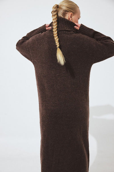 Wool Blend Knitted Midi Dress