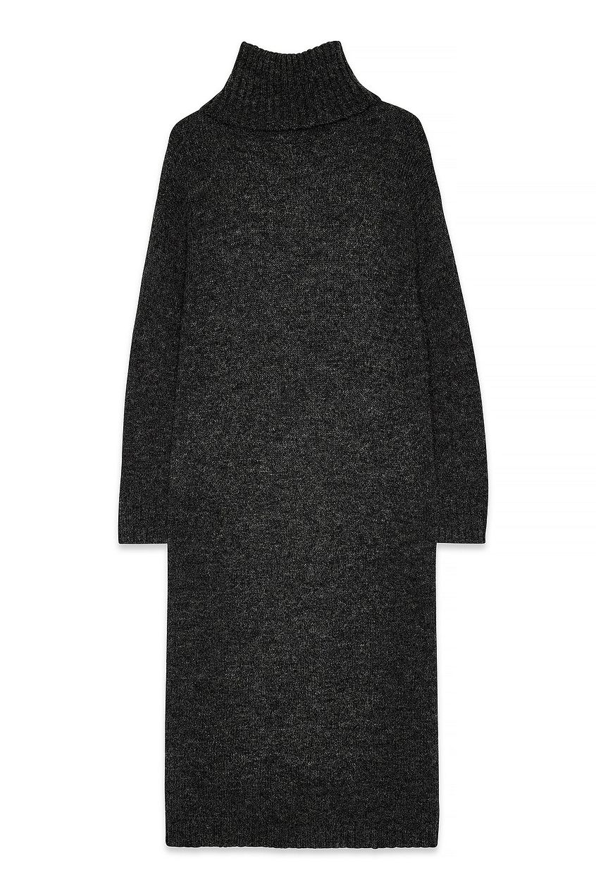 Wool Blend Knitted Midi Dress