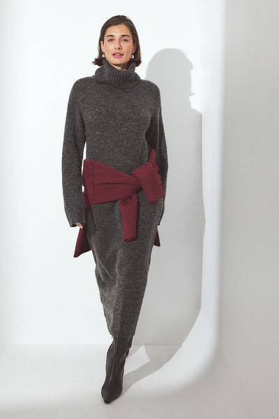 Wool Blend Knitted Midi Dress