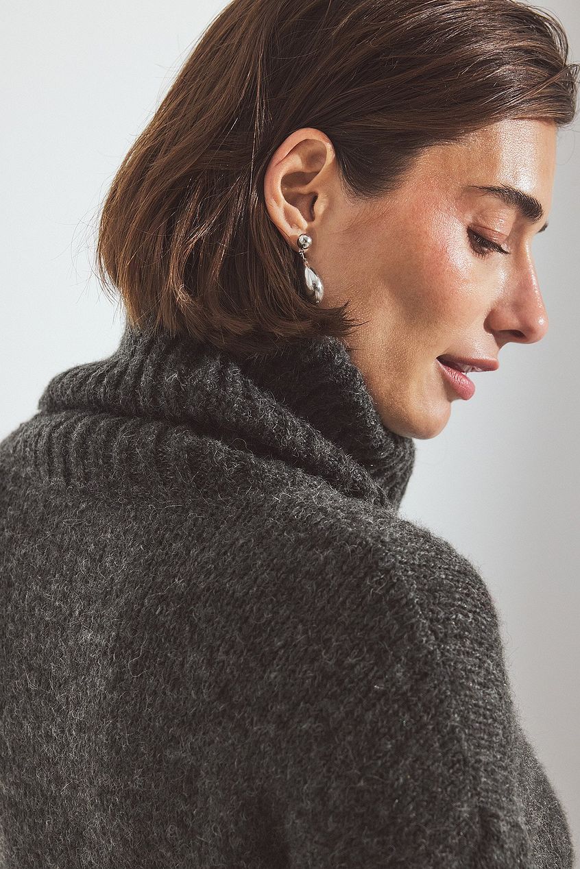 Wool Blend Knitted Midi Dress