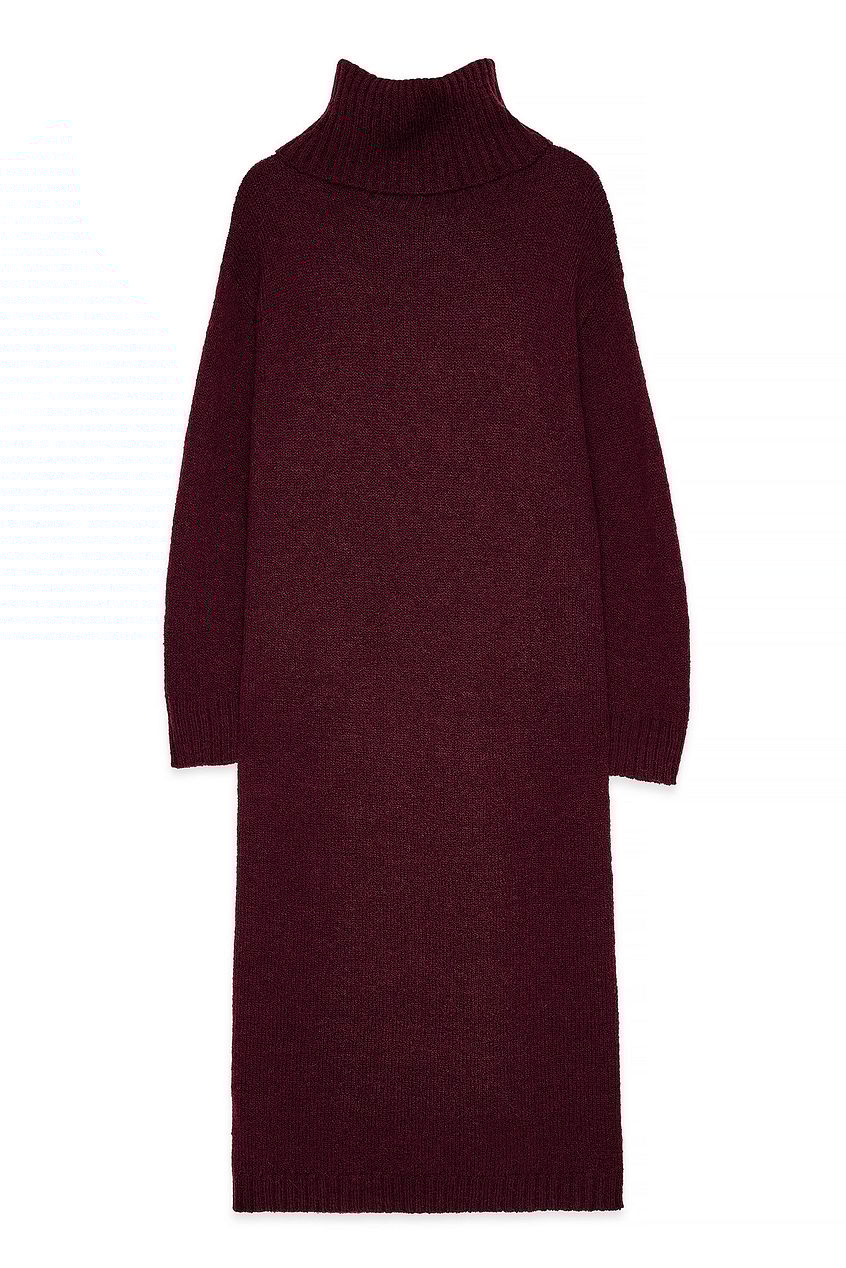 Wool Blend Knitted Midi Dress