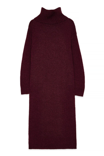 Wool Blend Knitted Midi Dress