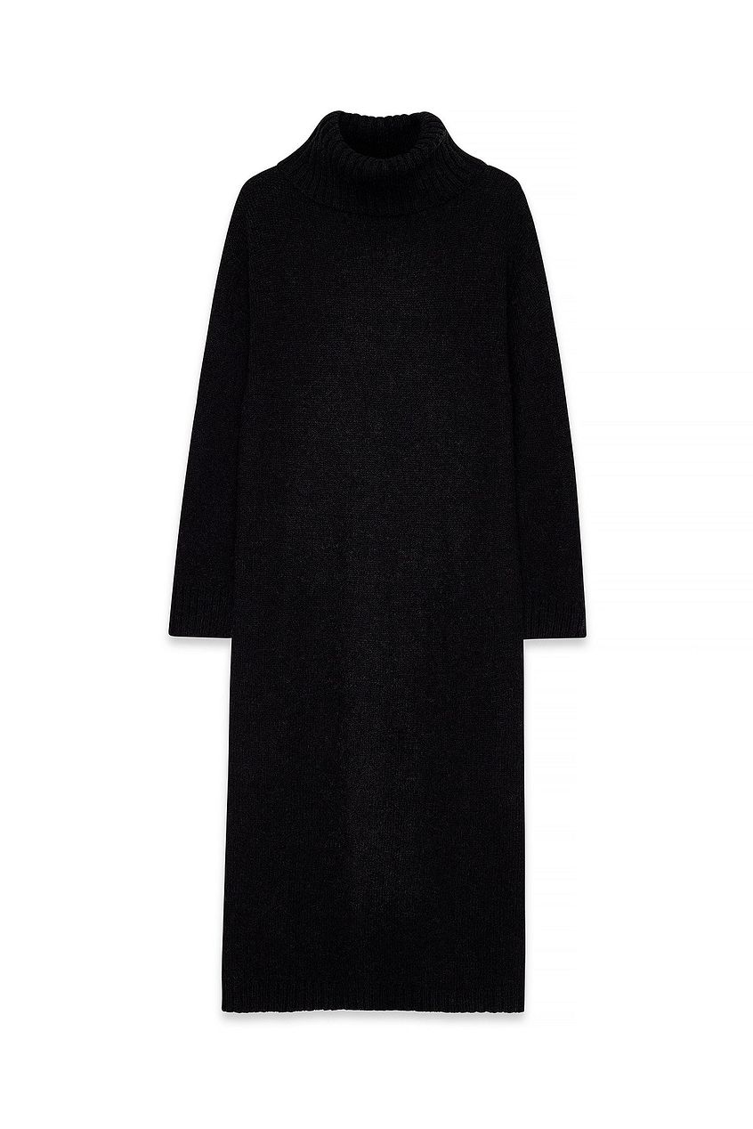 Wool Blend Knitted Midi Dress