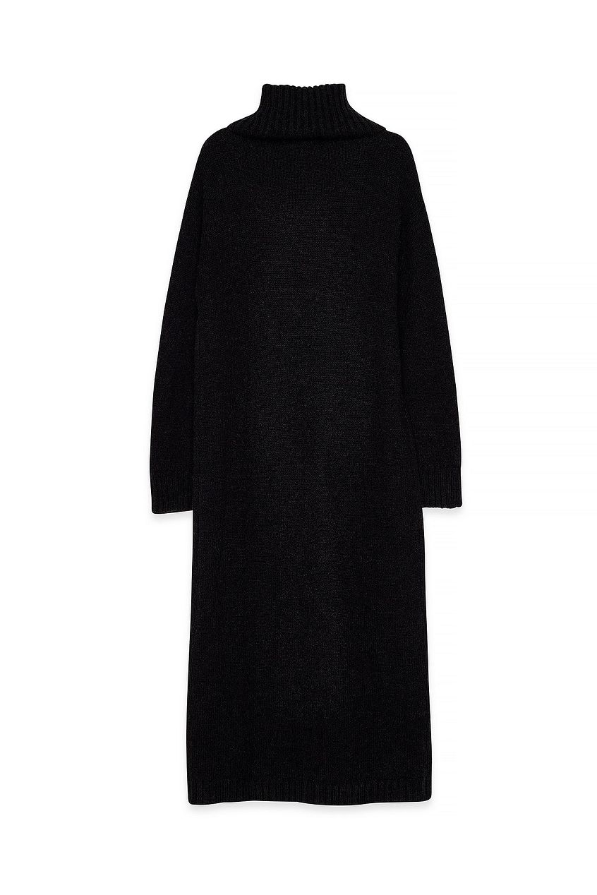 Wool Blend Knitted Midi Dress