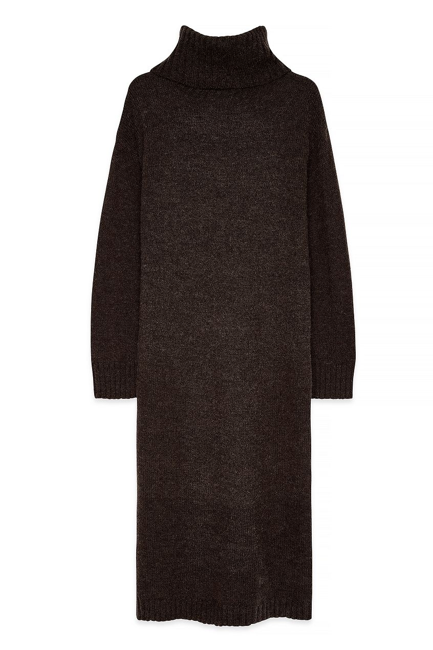 Wool Blend Knitted Midi Dress