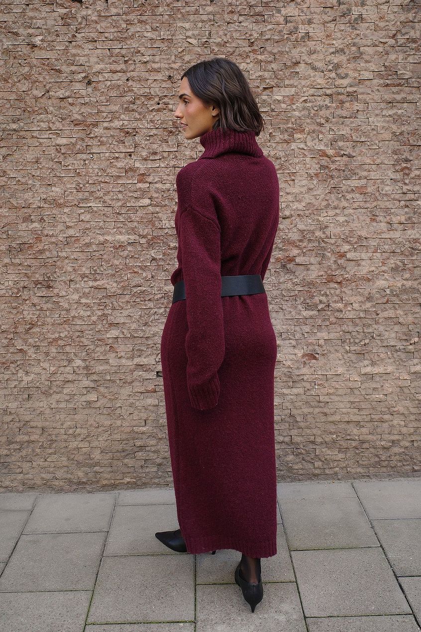 Wool Blend Knitted Midi Dress