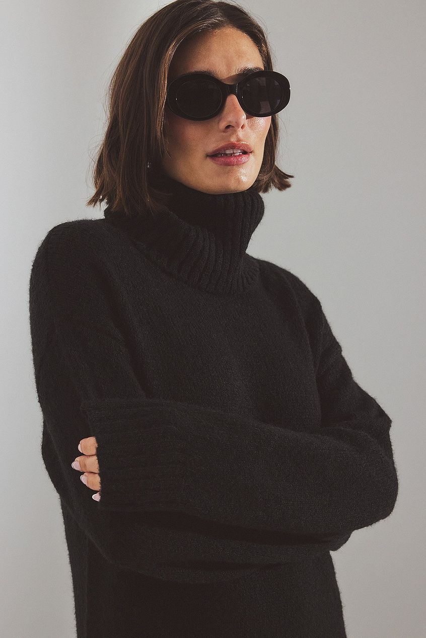 Wool Blend Knitted Midi Dress