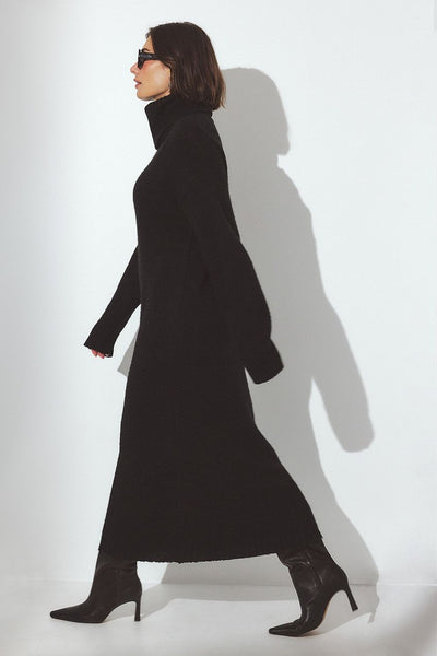 Wool Blend Knitted Midi Dress