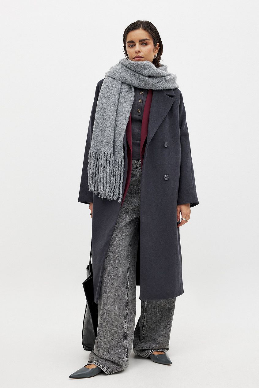 Wool Blend Oversized Coat