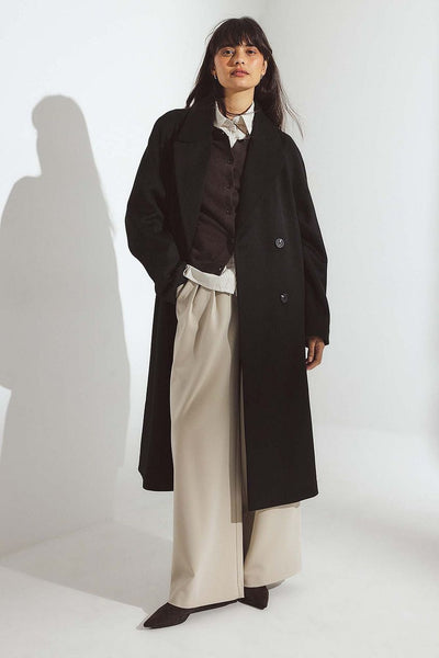 Wool Blend Oversized Coat